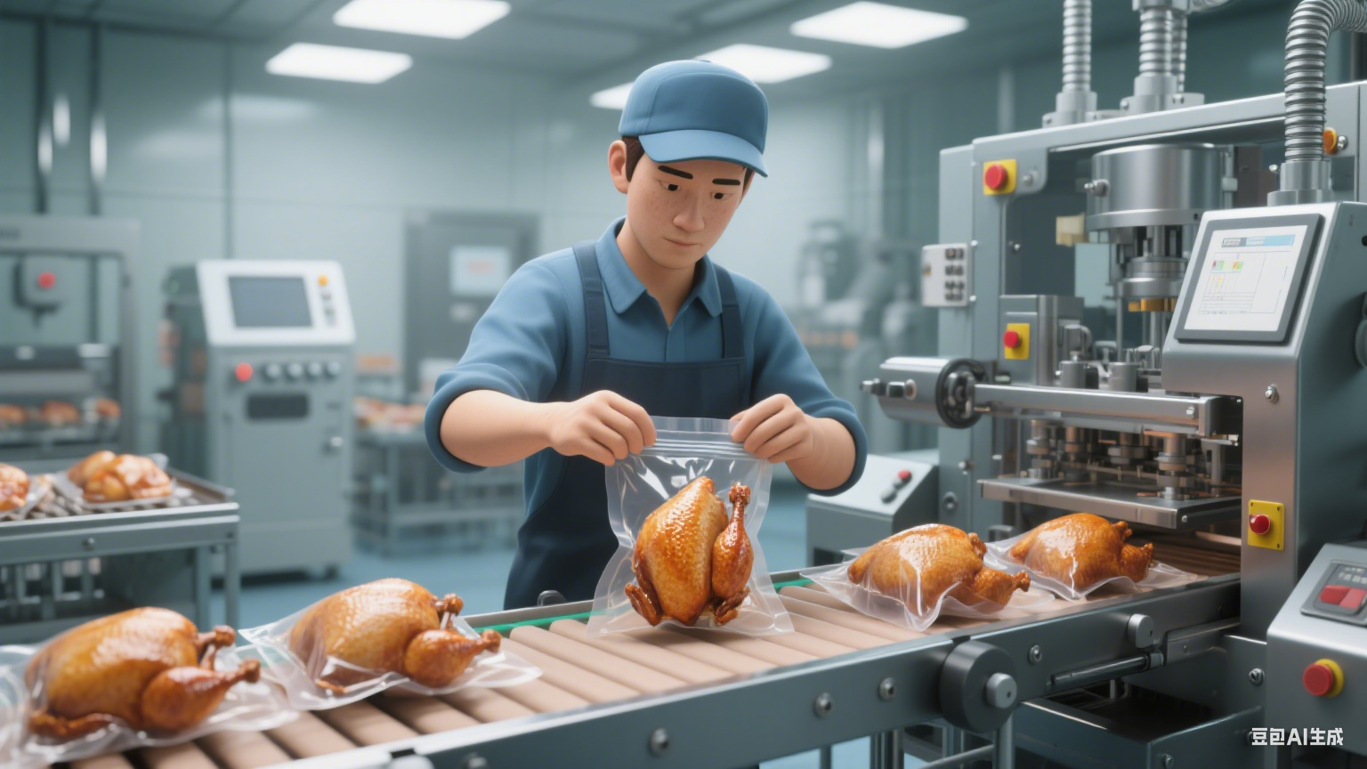 600 只烧鸡真空包装：多久能搞定？一次能包几只？(4)