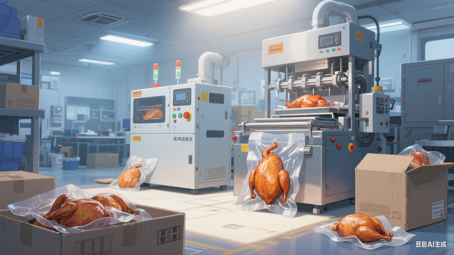 600 只烧鸡真空包装：多久能搞定？一次能包几只？(5)