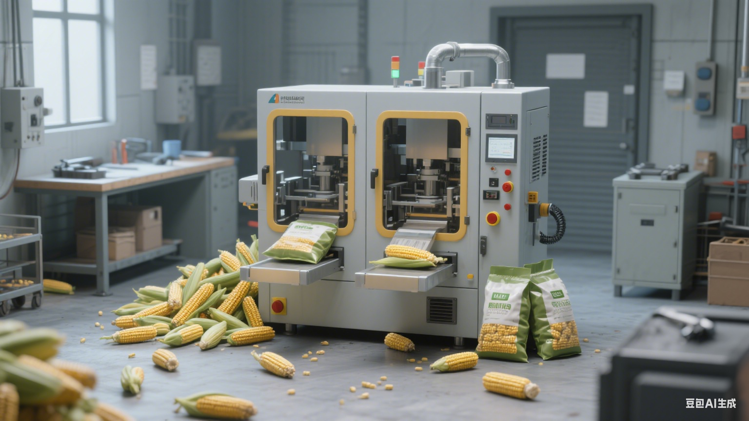 玉米双室真空包装机装得快吗？(2)
