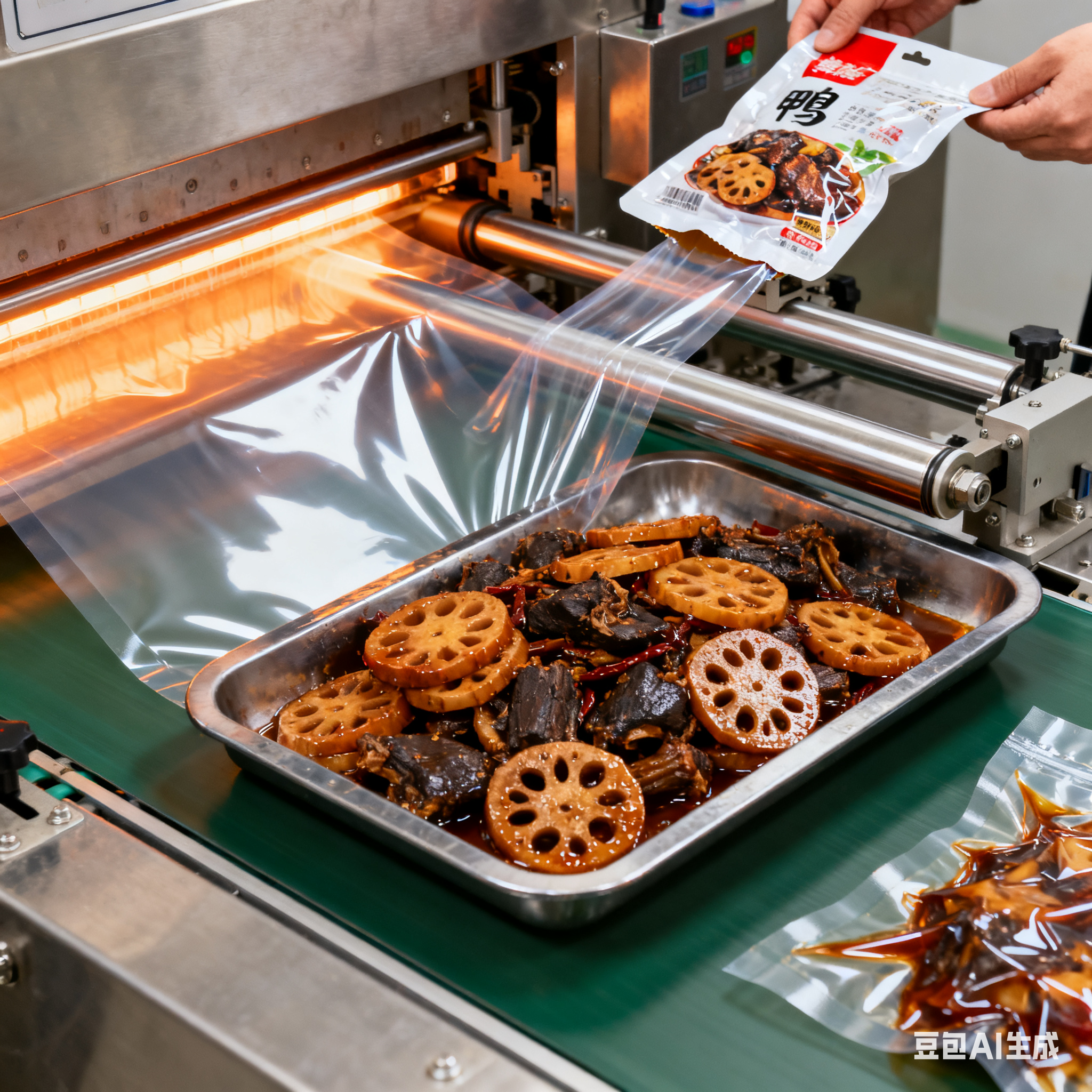 黑鸭藕片的 “封口守护战”：贴体封口机工作全纪录(3)