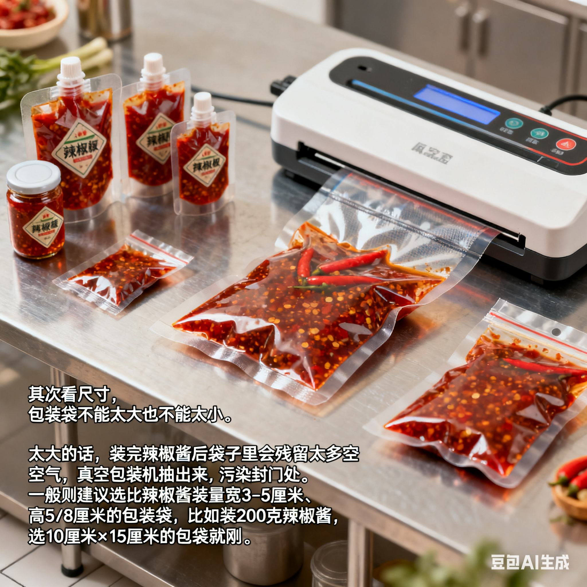 辣椒酱真空包装前，要做哪些准备？(4)