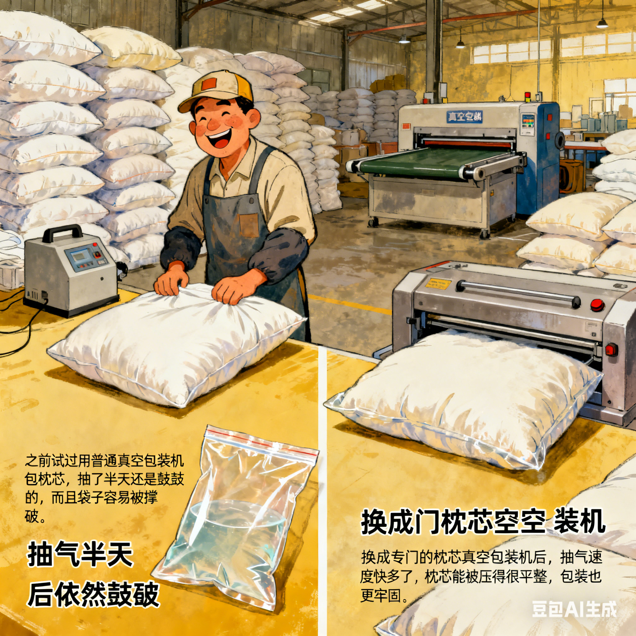 枕芯真空包装机，就是普通真空包装机吗？(2)